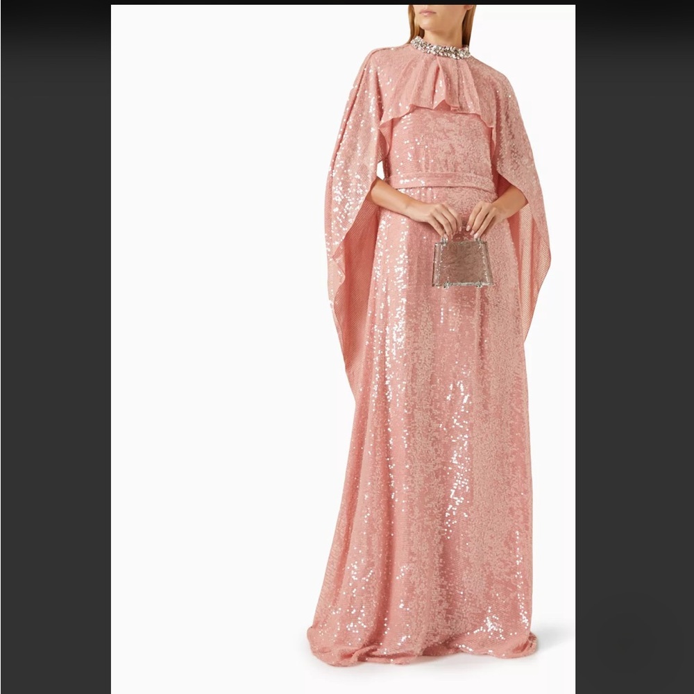 ERDEM Size 14 Elegant Pink Sequin Gown